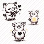 Glücksschweinchen - Laser