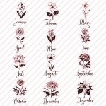 Geburtsblumenanhänger - Laser